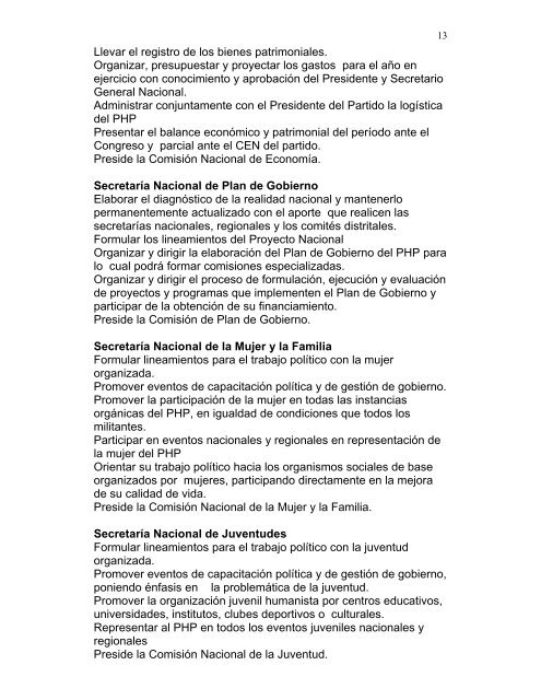 Estatuto del Partido Humanista Peruano - JNE - Jurado Nacional de ...