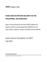 food and nutrition security in the philippines: an overview - ANGOC