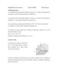 2Âª lista de FÃ­sica I - UNESP