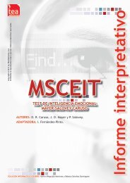 MSCEIT - Test de Inteligencia Emocional Mayer ... - TEA Ediciones