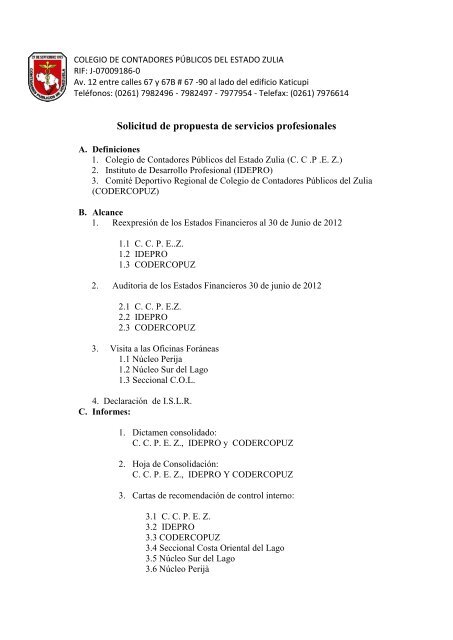 Colegio de Contadores Públicos del Estado Zulia - Bienvenidos al ...