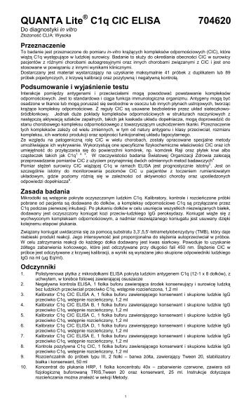 C1q CIC ELISA 704620 - inova