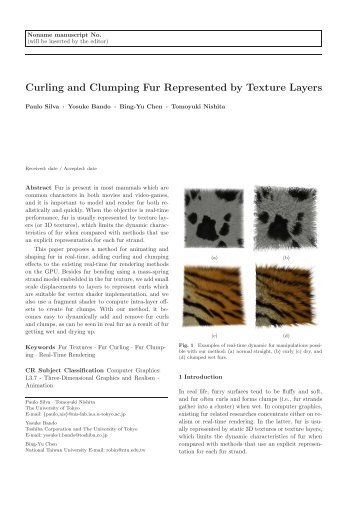 Curling and Clumping Fur Represented by Texture Layers