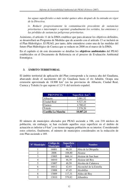 Informe de Sostenibilidad Ambiental - ConfederaciÃ³n HidrogrÃ¡fica ...