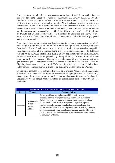 Informe de Sostenibilidad Ambiental - ConfederaciÃ³n HidrogrÃ¡fica ...