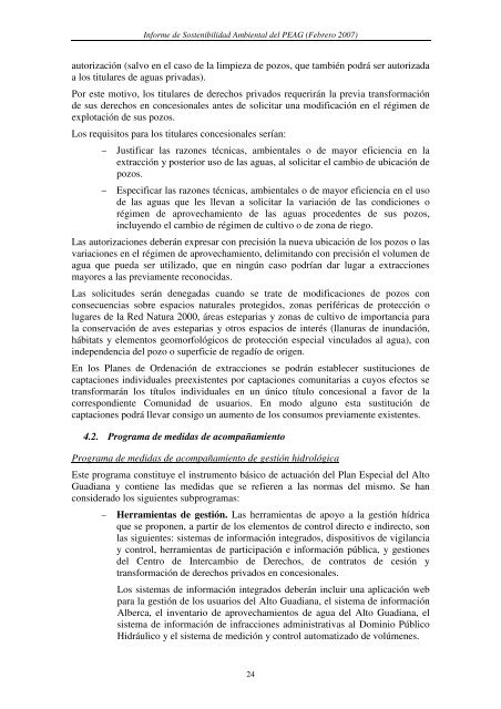 Informe de Sostenibilidad Ambiental - ConfederaciÃ³n HidrogrÃ¡fica ...