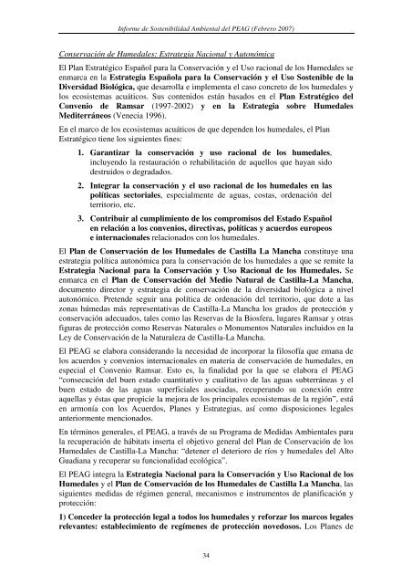 Informe de Sostenibilidad Ambiental - ConfederaciÃ³n HidrogrÃ¡fica ...