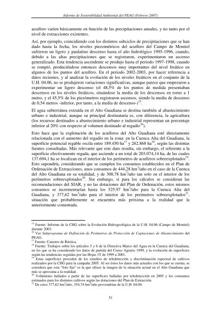 Informe de Sostenibilidad Ambiental - ConfederaciÃ³n HidrogrÃ¡fica ...