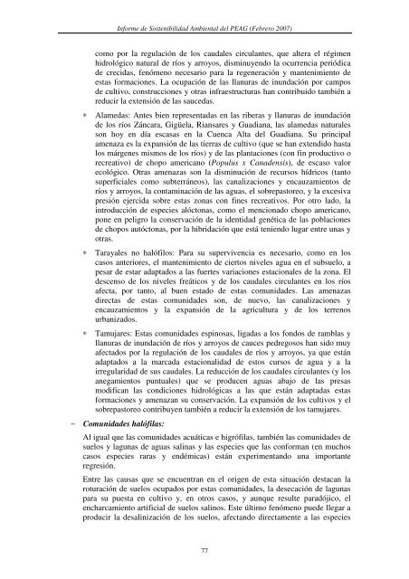 Informe de Sostenibilidad Ambiental - ConfederaciÃ³n HidrogrÃ¡fica ...
