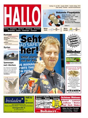 Vettel startet Vettel startet von der Pole von der ... - Hallo Münsterland