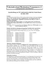 Volleyballverband Mecklenburg-Vorpommern e.V. - VMV