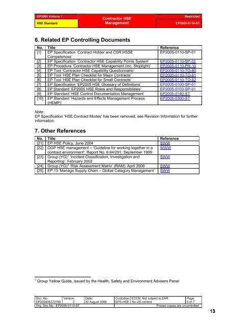 Shell Exploration & Production Contractor HSE Management - PDO