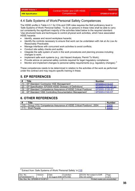 Shell Exploration & Production Contractor HSE Management - PDO