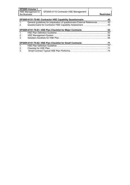 Shell Exploration & Production Contractor HSE Management - PDO