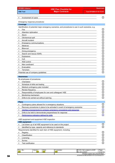 Shell Exploration & Production Contractor HSE Management - PDO