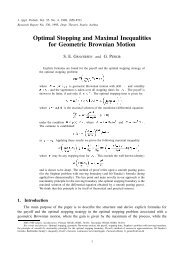 inequality for geometric Brownian motion