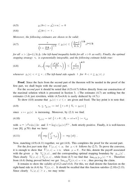 inequality for geometric Brownian motion