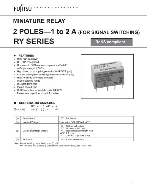 TAKAMISAWA RY5W-K Catalogue