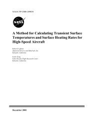 A Method for Calculating Transient Surface Temperatures ... - NASA