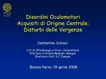 Disturbi delle vergenze - C. Schiavi - E. Medea
