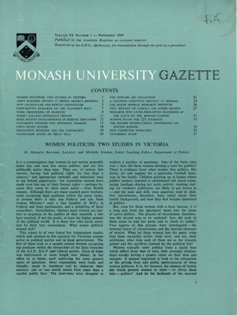 Volume 6 Number 1 - Adm.monash.edu.au - Monash University