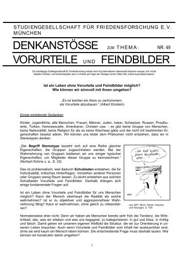 vorurteile und feindbilder - Studiengesellschaft fÃ¼r ...