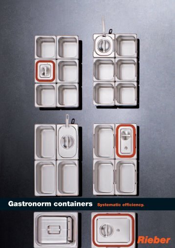 Gastronorm containers Systematic efficiency. - GN Espace