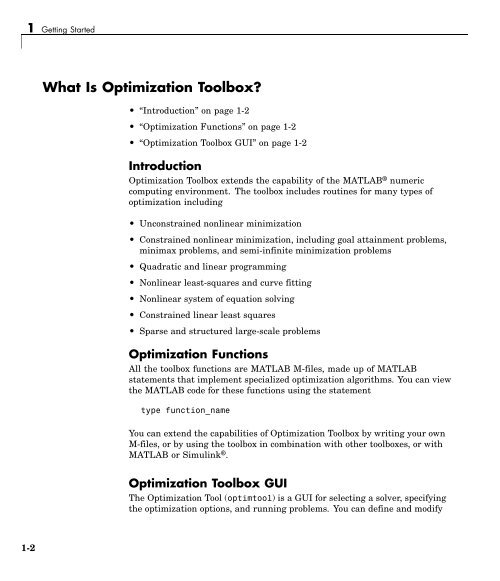 What Is Optimization Toolbox?