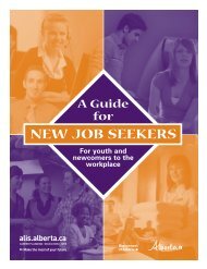 A Guide for New Job Seekers - ALIS - Government of Alberta