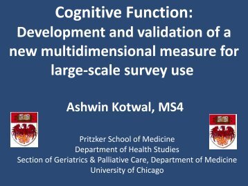 Development and Validation of a New Multidimensional Cognitive ...