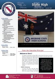 Newsletters Issue - Brisbane State High School