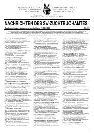 NACHRICHTEN DES SV-ZUCHTBUCHAMTES - von Trumelo