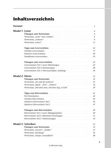Inhaltsverzeichnis - Hueber