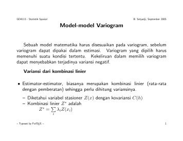Model-model Variogram