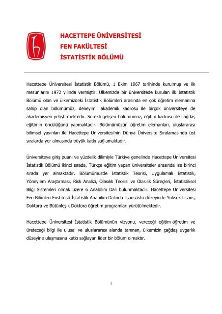 hacettepe aœna versa tesa fen fakaœltesa a stata sta