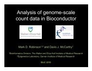 Analysis of genome-scale count data in Bioconductor