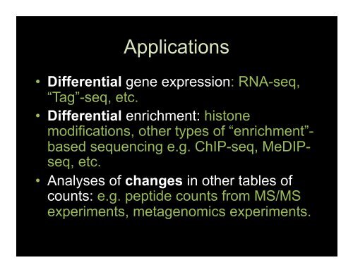 Analysis of genome-scale count data in Bioconductor