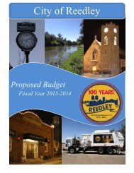 proposed budget - City of Reedley