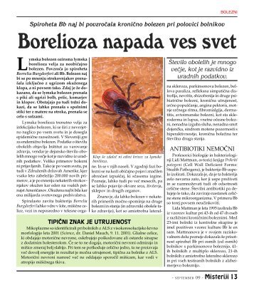 Borelioza napada ves svet - Misteriji