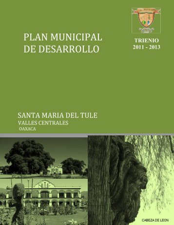plan municipal de desarrollo santa maria del tule - Secretaria de ...