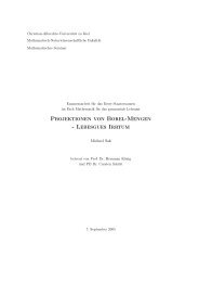 Projektionen von Borel-Mengen - Christian-Albrechts-UniversitÃ¤t zu ...