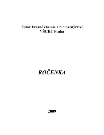 Rok 2009 - Vysoká škola chemicko-technologická v Praze
