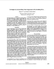 Techniques for in-band phase noise suppression in re-circulating ...