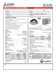 SUBMITTAL DATA: PLA-A18AA & PUZ-A18NHA - Designer Plumbing