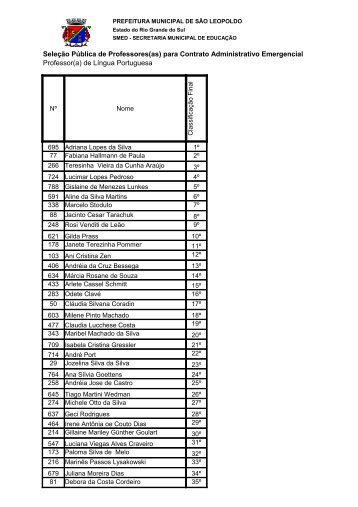 SeleÃ§Ã£o PÃºblica de Professores(as) para Contrato Administrativo ...