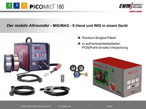 MIG/MAG - E-Hand und WIG in einem Gerät - ERL-GmbH