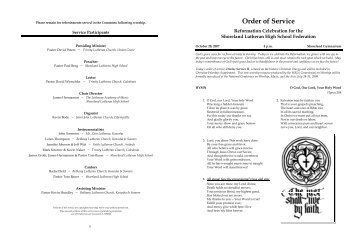 Sample of Divine Service II - Bethany Lutheran Church