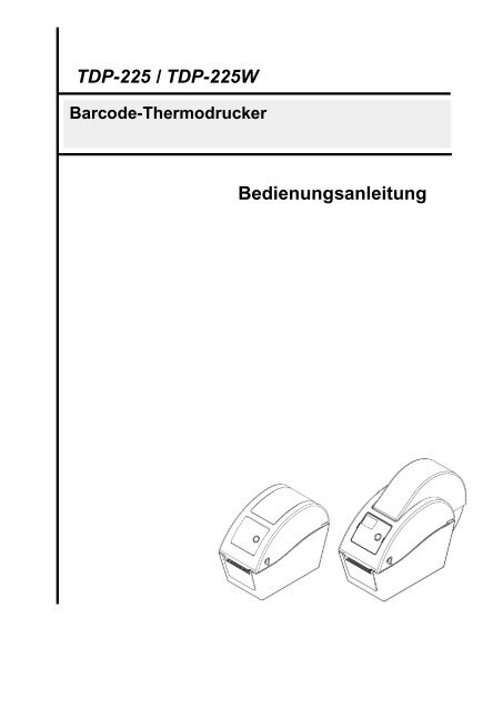 TDP-225 / TDP-225W Bedienungsanleitung - etiketten | ServoPack