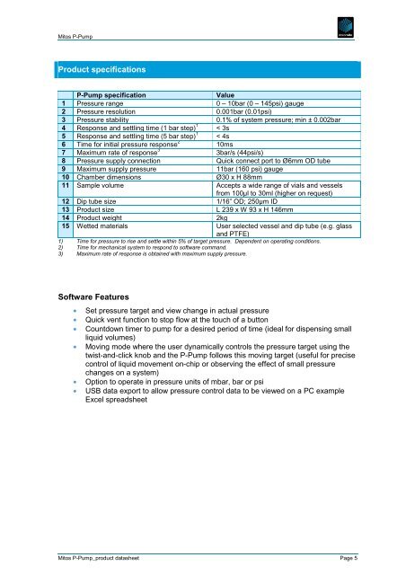 datasheet - Dolomite Microfluidics