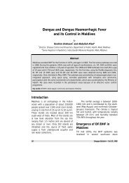 Dengue and Dengue Haemorrhagic Fever and its Control in Maldives